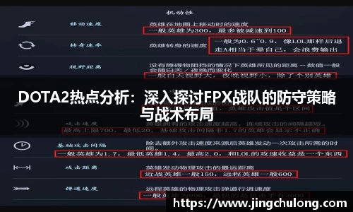 DOTA2热点分析：深入探讨FPX战队的防守策略与战术布局